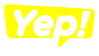 Logo Yep Casino — żółty dymek Yep! i napis CASINO